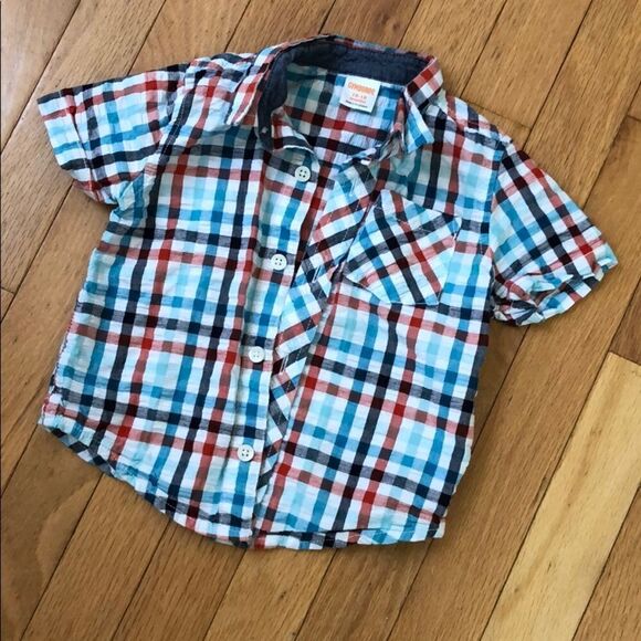🎉 HP 🎉 🇺🇸 USA ! short sleeve button down 🇺🇸 - Picture 1 of 4